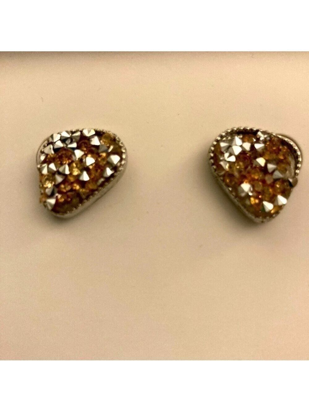 Earrings teardrop design with sparkles glitter for pierced ears NIB